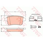 Колодки тормозные TRW GDB1786 2941508 Колодки тормозные TRW GDB1786 2941508