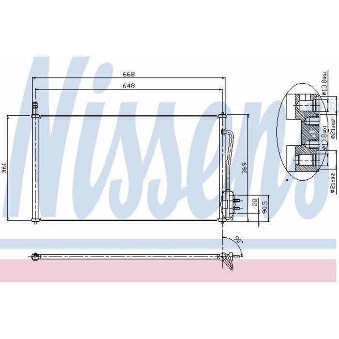 Радиатор кондиционера NISSENS 94432