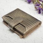 Кошелёк женский на кнопке, 1 отдел, для монет, карт, наружный карман, цвет золотой Кошелёк женский на кнопке, 1 отдел, для монет, карт, наружный карман, цвет золотой