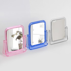 Mirror on stand, double sided, with an increase of the mirror surface is 9.5 × 12 cm, MIX
