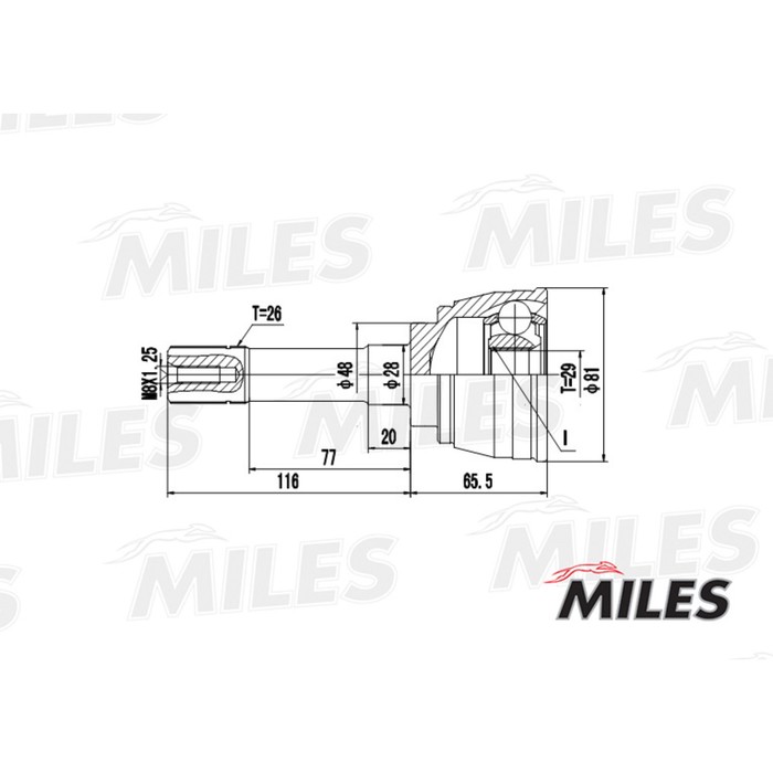 Шрус наружный MILES GA20446