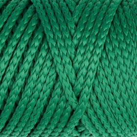 Шнур для вязания без сердечника 100% полиэфир, ширина 3мм 100м/210гр, (122 зеленый) - фото 7140351