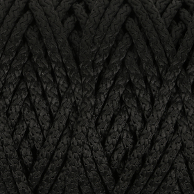 Шнур для вязания с сердечником 100% полиэфир, ширина 5 мм 100м/550гр (170 черный)