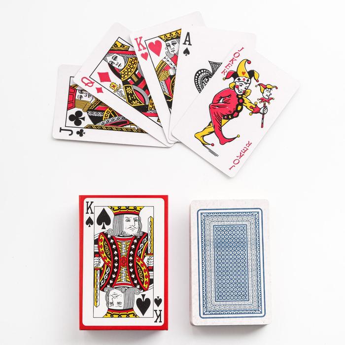 Карты игральные бумажные "Классика. Король", 54 шт, 8.8×5.7 см, микс