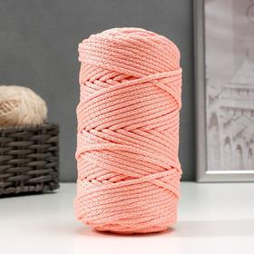 Шнур для вязания с сердечником 100% полиэфир, ширина 5 мм 100м/550гр (134 св. розовый)