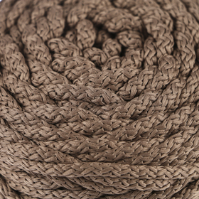 Шнур для вязания с сердечником 100% полиэфир, ширина 5 мм 100м/550гр (37 т. бежевый)