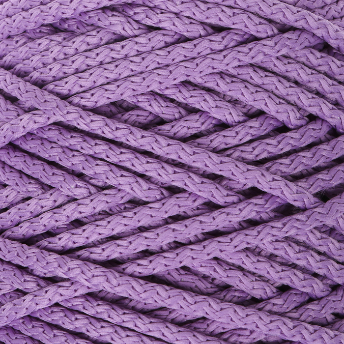 Шнур для вязания с сердечником 100% полиэфир, ширина 5 мм 100м/550гр (92 фиолетовый)