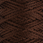 Шнур для вязания с сердечником 100% полиэфир, ширина 5 мм 100м/550гр (146 коричневый) - фото 79061865