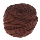 Шнур для вязания с сердечником 100% полиэфир, ширина 5 мм 100м/550гр (146 коричневый) - фото 7140382