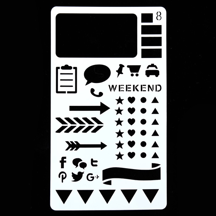 Трафарет WEEKEND 18х10,5 см