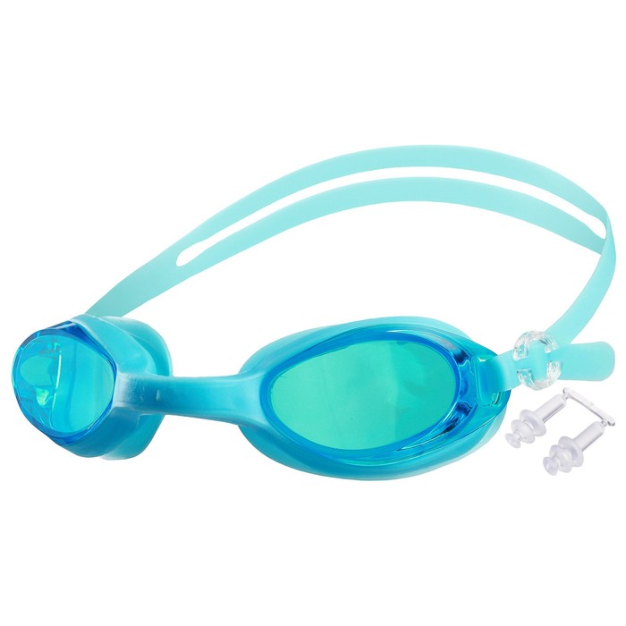 Очки для плавания + беруши, взрослые, цвета МИКС