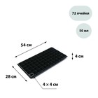 Кассета для рассады, 72 ячеек по 50 мл, чёрная, Greengo 2702525