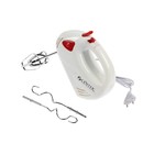 Миксер Centek CT-1112, 170 Вт, 6 скоростей+турбо, белый/красный Миксер Centek CT-1112, 170 Вт, 6 скоростей+турбо, белый/красный