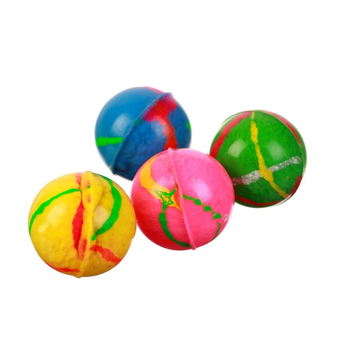 Мяч каучуковый «Блеск», 2,4 см, цвета МИКС (100 шт)