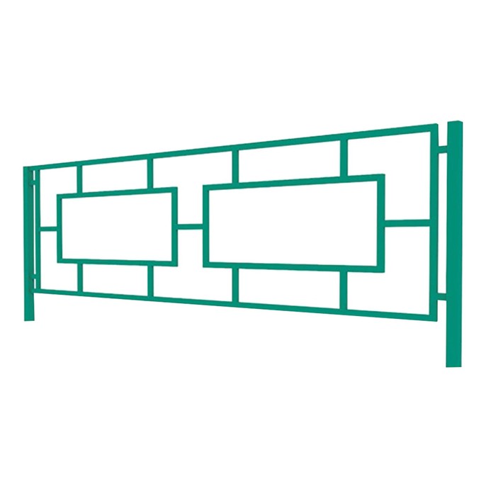 Ограждение декоративное, 50 х 194 см, 1 секция, металл, зелёное
