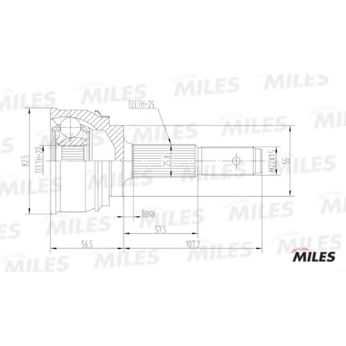 Шрус наружный MILES GA20282