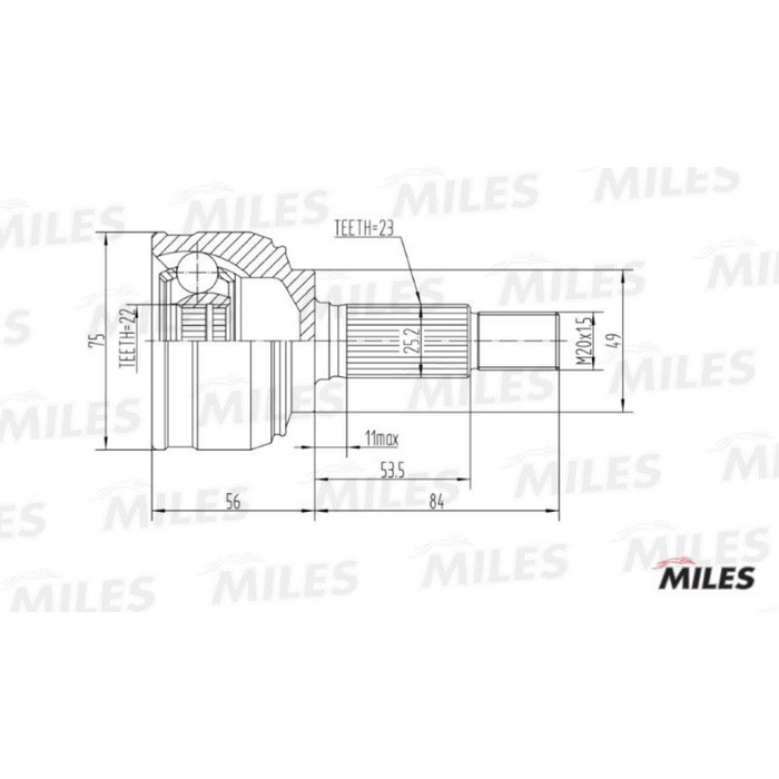 Шрус наружный MILES GA20308