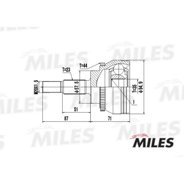 Шрус наружный MILES GA20402