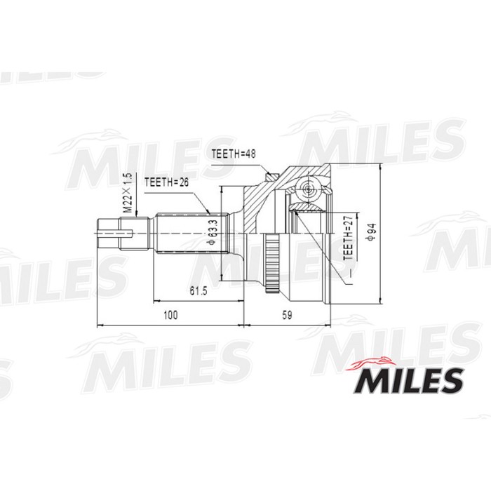 Шрус наружный MILES GA20496