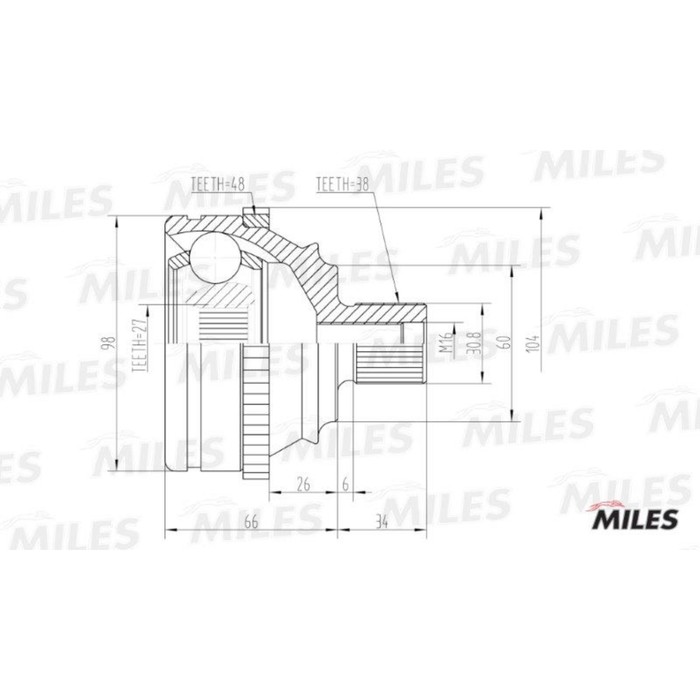 Шрус наружный MILES GA20529