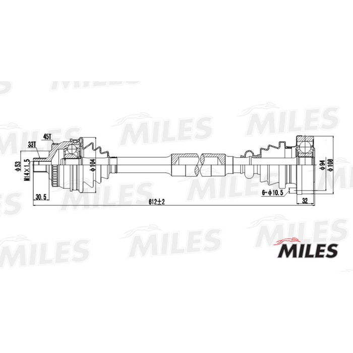 Привод колеса MILES GC01011