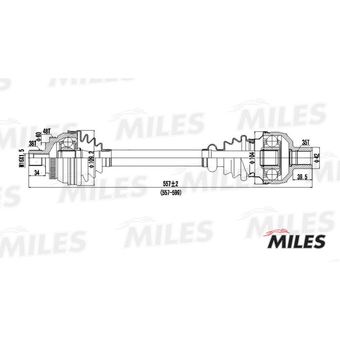 Привод колеса MILES GC02136