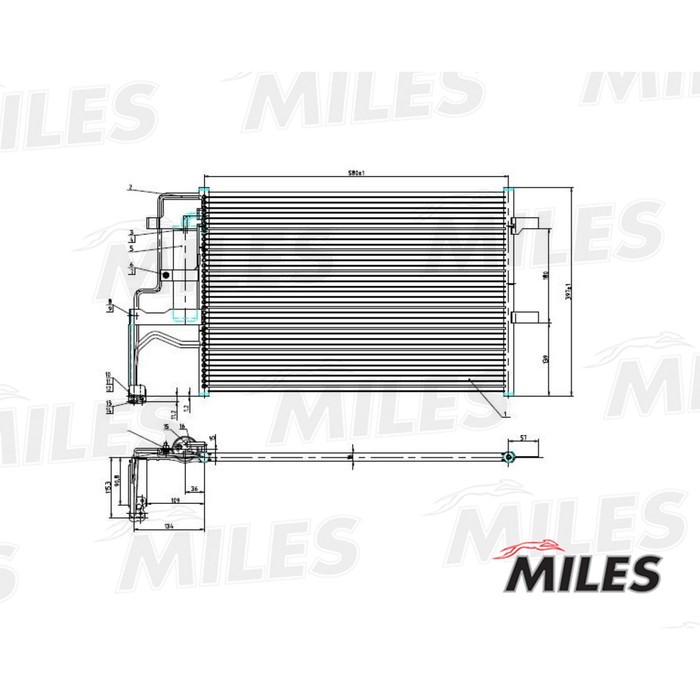 Радиатор кондиционера MILES ACCB010