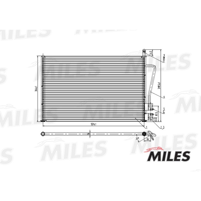 Радиатор кондиционера MILES ACCB018