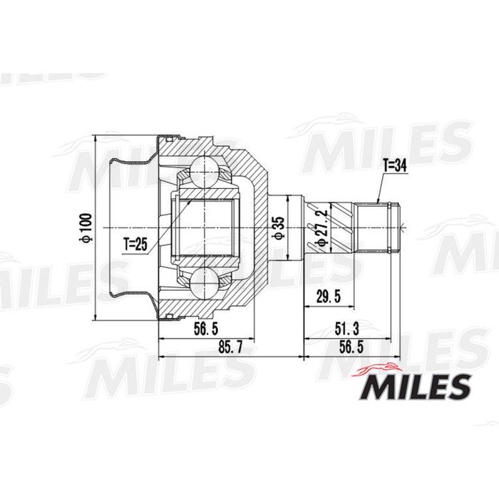 Шрус внутренний MILES GA10022