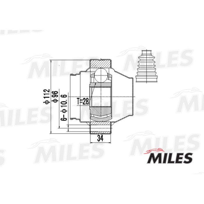 Шрус внутренний MILES GA10039