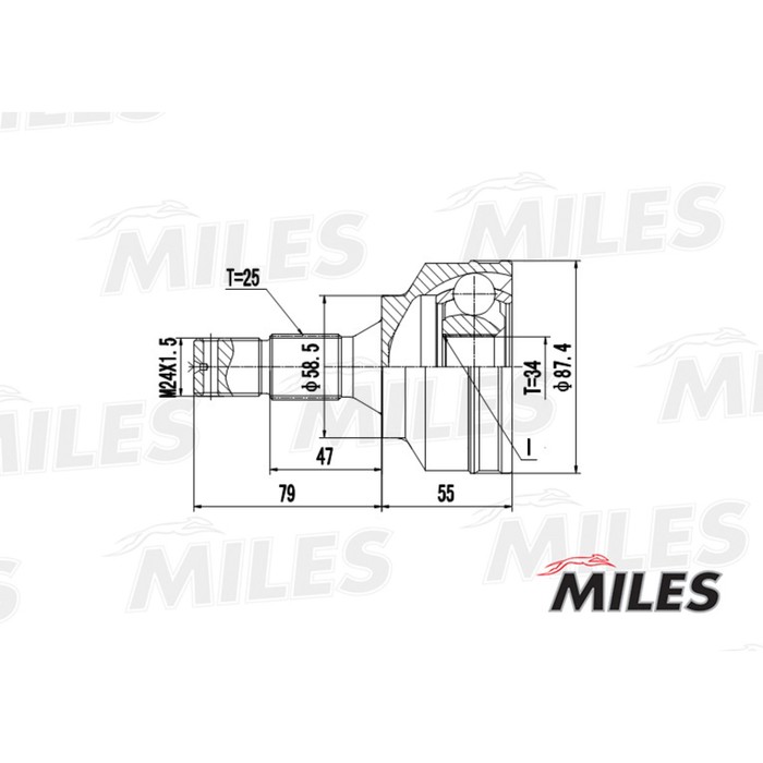 Шрус наружный MILES GA20062