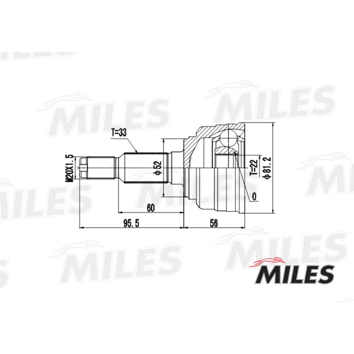 Шрус наружный MILES GA20048