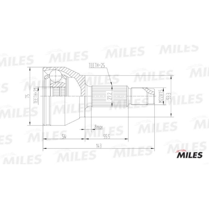 Шрус наружный MILES GA20110