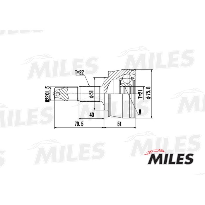 Шрус наружный MILES GA20094