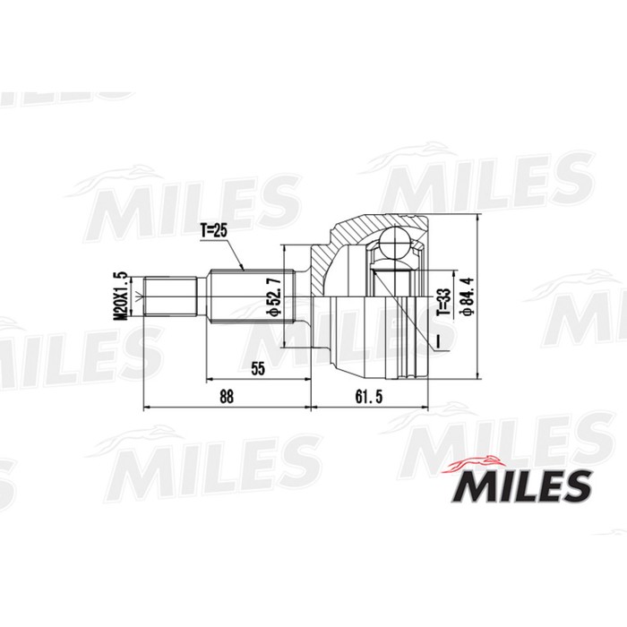 Шрус наружный MILES GA20401