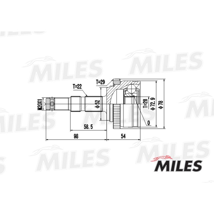 Шрус наружный MILES GA20356