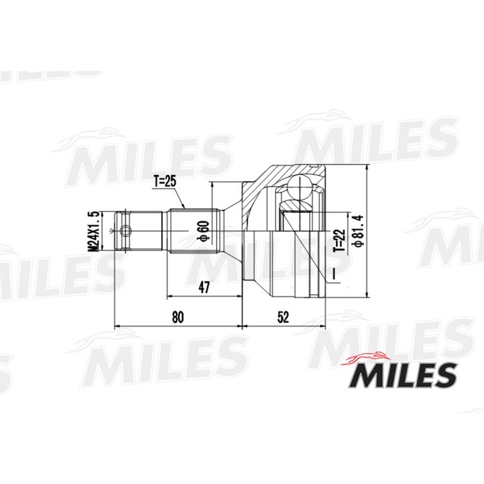 Шрус наружный MILES GA20378