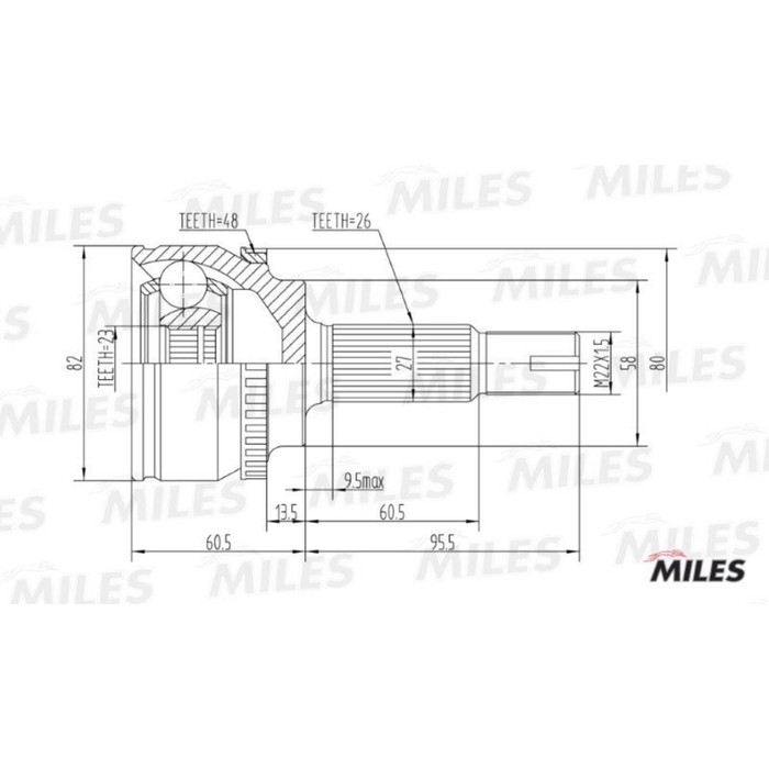 Шрус наружный MILES GA20474