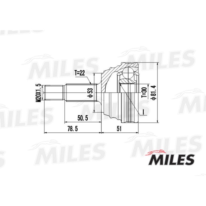 Шрус наружный MILES GA20520