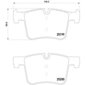 Колодки тормозные дисковые BREMBO P06075 2956905