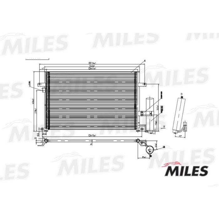 Радиатор кондиционера MILES ACCB004