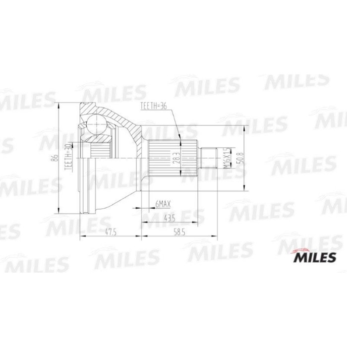 Шрус наружный MILES GA20019