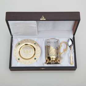 Tea set from the Russian coat of ARMS (Cup holder and saucer)