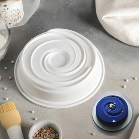 Форма для муссовых десертов и выпечки Доляна «Круговорот», 19,2×5 см, цвет белый
