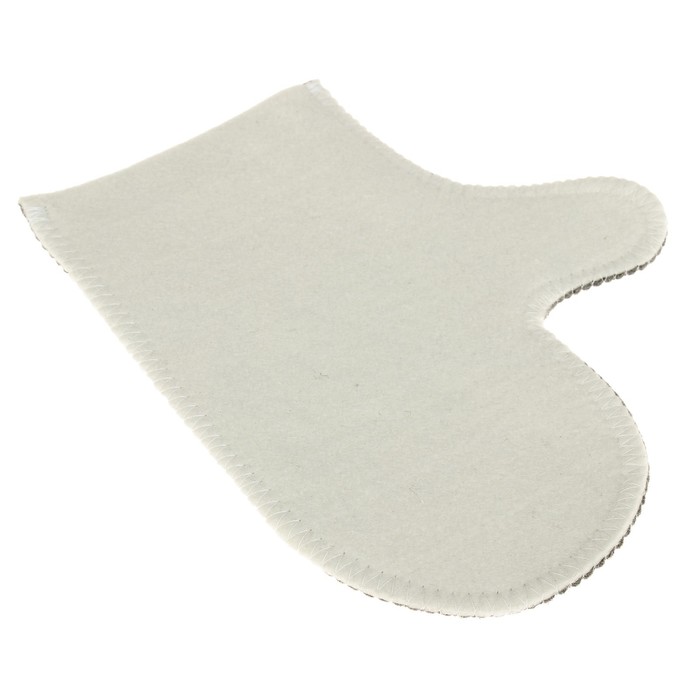 рукавица бел. рукавица для сауны белая 41215. варежки белые мягкие.