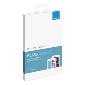 Защитное стекло DEPPA (61996) 3D для iPhone 6/6s, белое,  0,3мм