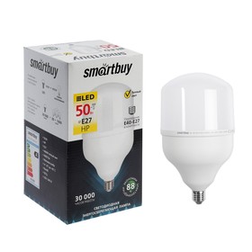 {{photo.Alt || photo.Description || 'Лампа cветодиодная Smartbuy, Е40-E27, 50 Вт, 4000 К, дневной белый свет'}}