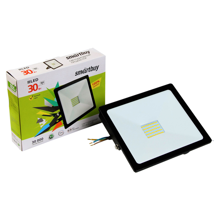 Прожектор светодиодный Smartbuy FL SMD, 30 Вт, 4100 K, IP65