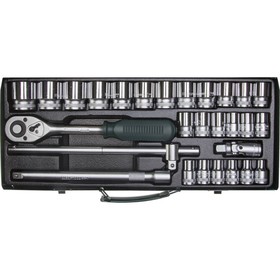 Набор торцовых головок KRAFTOOL 27892-H28, 1/2", Cr-V, кейс, 28 предметов 2966829