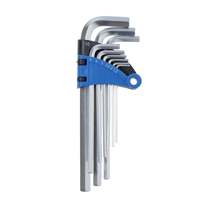 Набор ключей шестигранных TUNDRA, удлиненных, CrV, 1.5 - 10 мм, 9 шт. - фото 797891457
